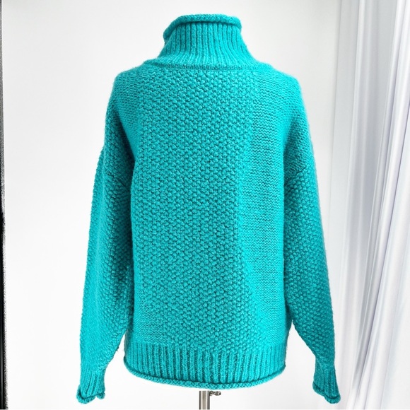 TOPSHOP Turquoise Roll Neck Sweater 8-10 - Picture 5 of 10